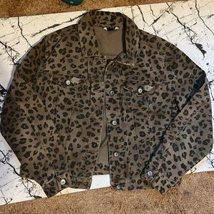 Leopard Denim Jacket